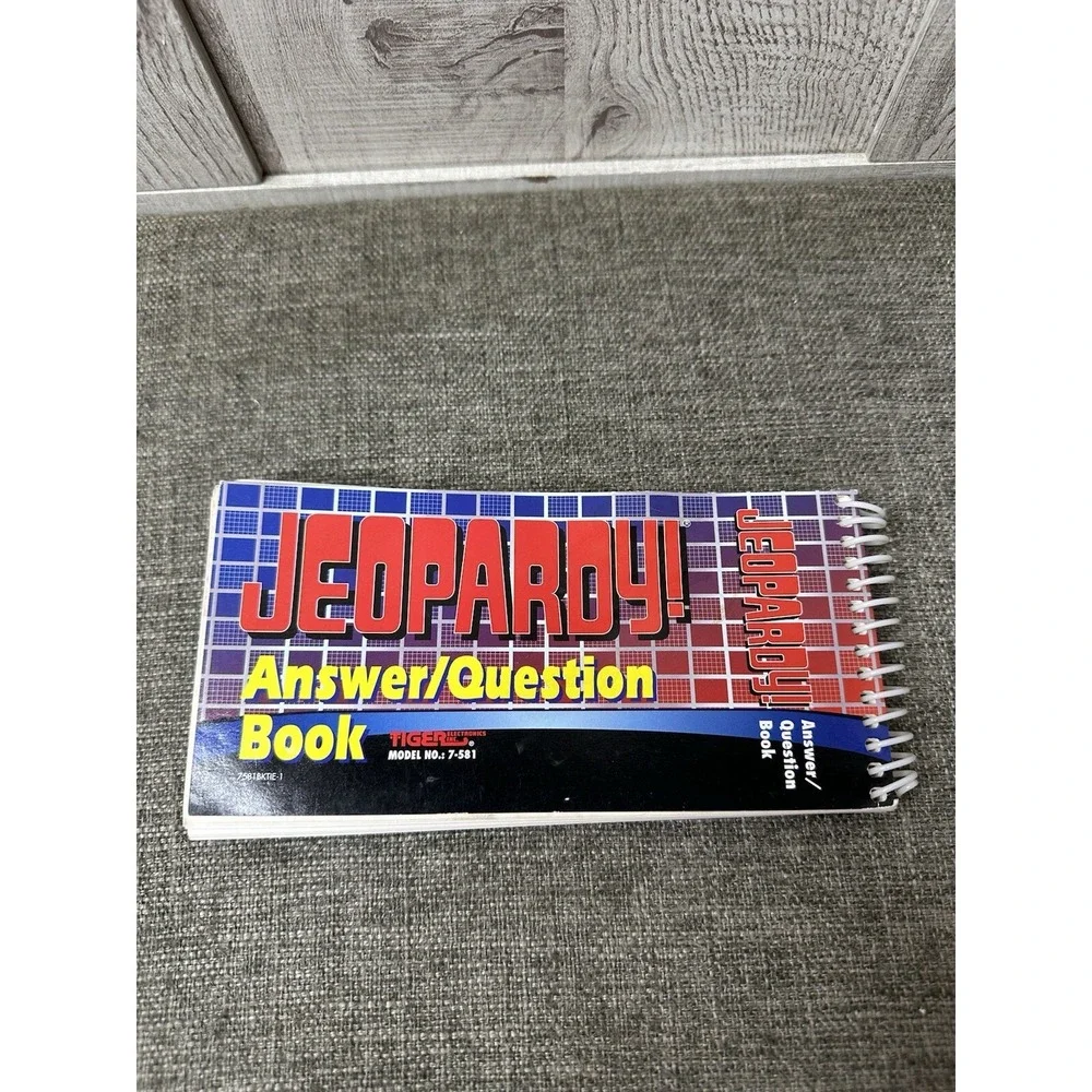 Tiger Jeopardy Handheld Electronic Game w/ 3 Cartridges & Question Answer Books